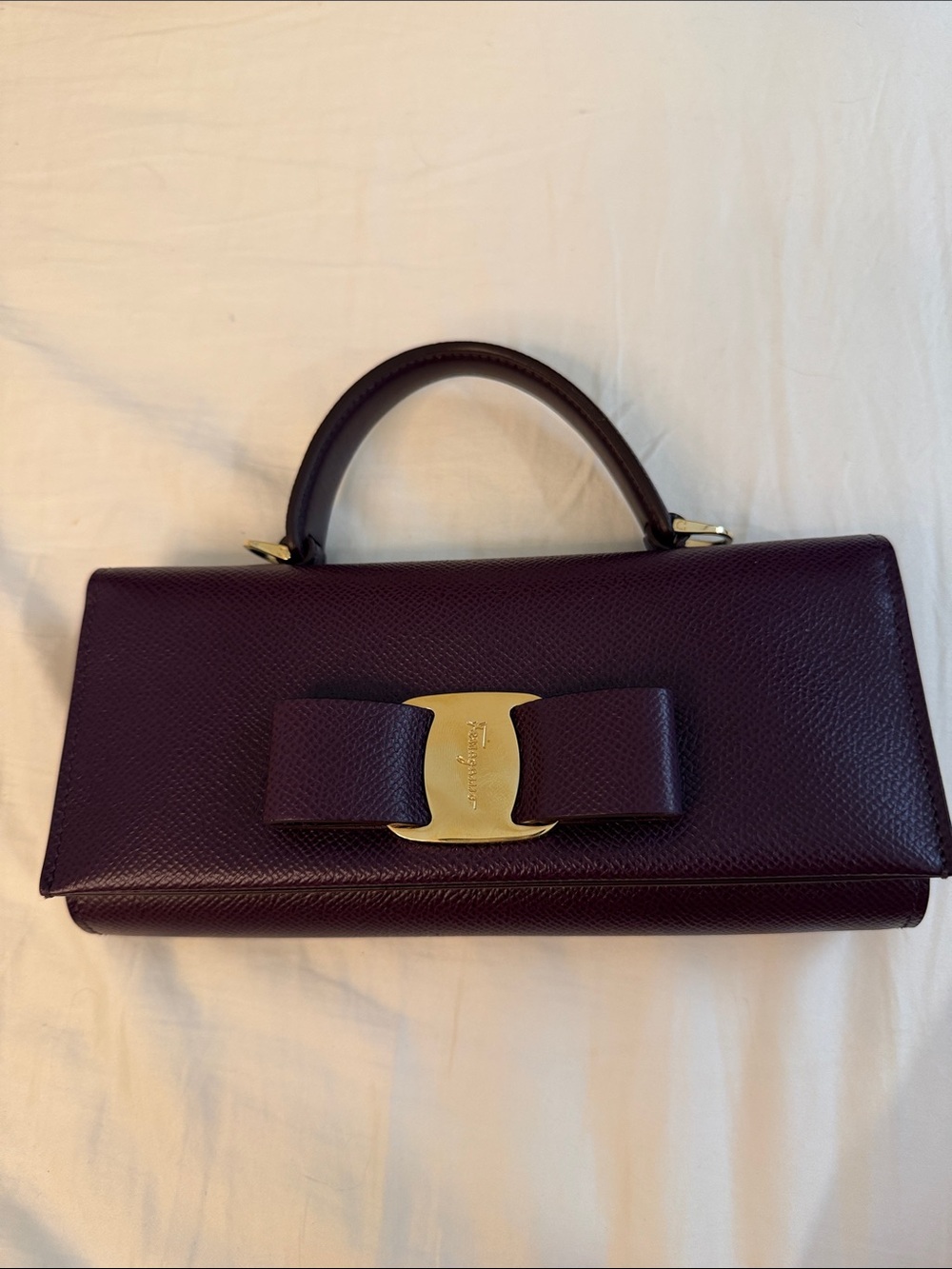 Salvatore Ferragamo Purple Vara Bow Bag - Picture 3 of 7